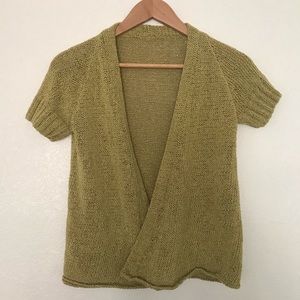 Short sleeve knit cardigan